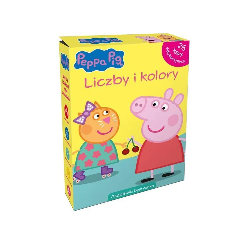 ŚWINKA PEPPA. LICZBY I KOLORY. 26 KART EDUKACYJNYCH
