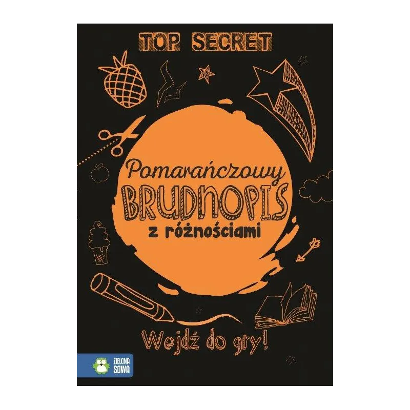 POMARAŃCZOWY BRUDNOPIS Z RÓŻNOŚCIAMI - Zielona Sowa