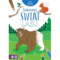 KOLOROWY ŚWIAT LASU. WESOŁE MALOWANKI NAKLEJANKI 4+ - Zielona Sowa