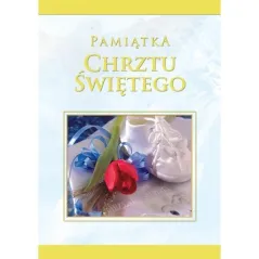Pamiątka Chrztu Świętego  niebieska mała