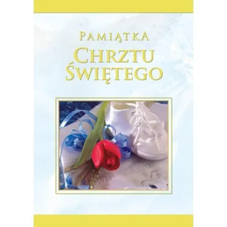 Pamiątka Chrztu Świętego  niebieska mała