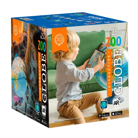 Alaysky Globus Ze Zwierzętami Interaktywny Led 25 Cm Z Rozszerzoną Rzeczywistością