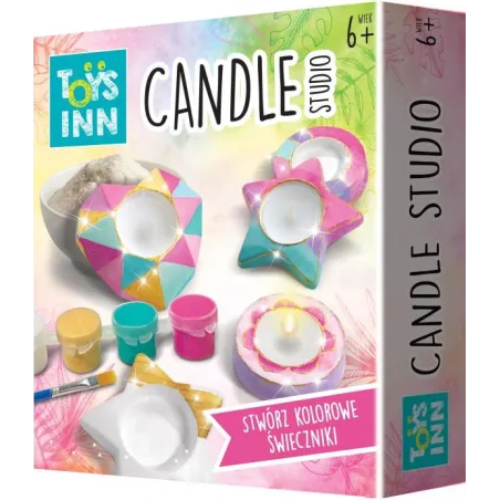CANDLES STUDIO ZESTAW KREATYWNY DO ROBIENIA GIPSOWYCH ŚWIECZNIKÓW 6+