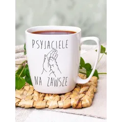 KUBEK PORCELANOWY PSYJACIELE NA ZAWSZE 380 ML