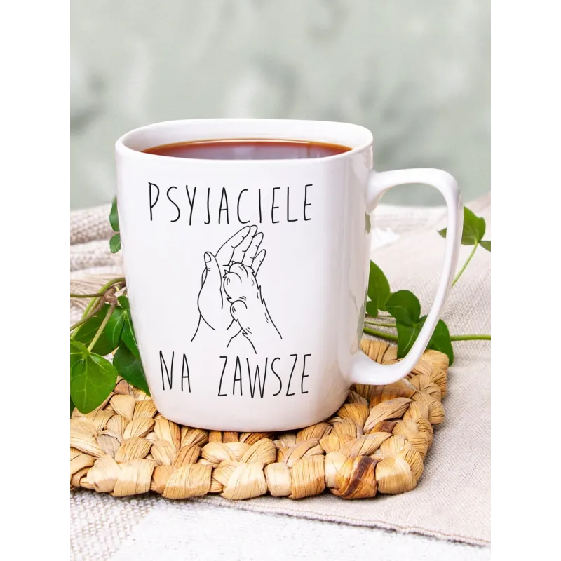 KUBEK PORCELANOWY PSYJACIELE NA ZAWSZE 380 ML