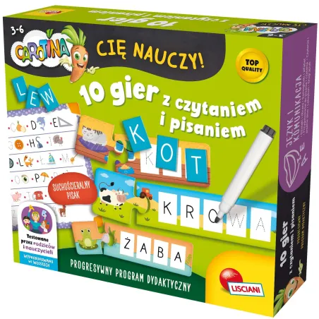 Carotina Cię Nauczy 10 Gier Do Czytania I Pisania Lisciani 3-6 Lat