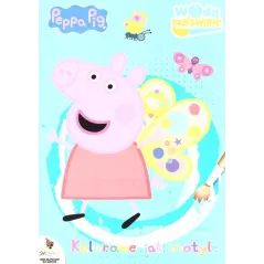 ŚWINKA PEPPA. KOLOROWE JAK MOTYLE. WODNE MALOWANIE