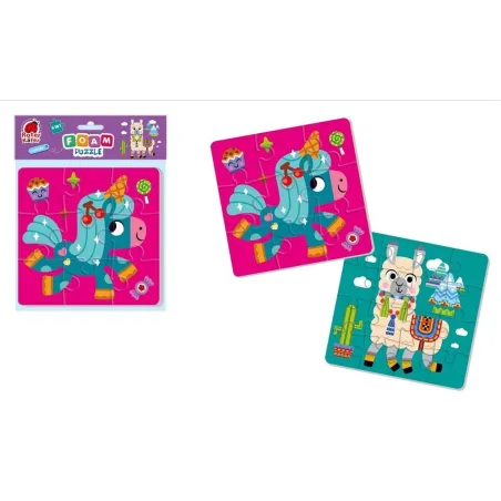 Puzzle Piankowe 2 W 1 Lama Jednorożec 3+