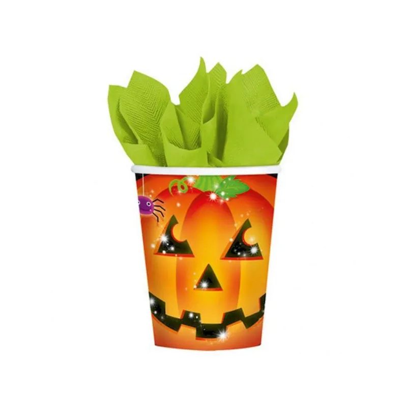 KUBKI PAPIEROWE 260 ML DYNIA HALLOWEEN 8 SZT. - Amscan