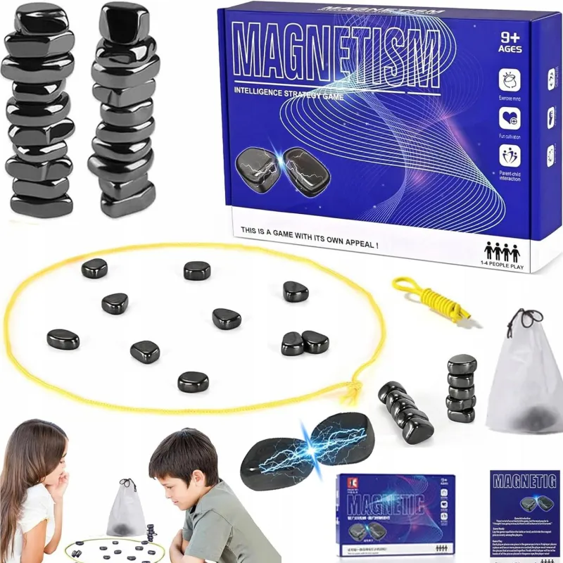 EDUKACYJNA GRA MAGNETYCZNA SZACHY Z KAMIENIAMI 20 KULEK