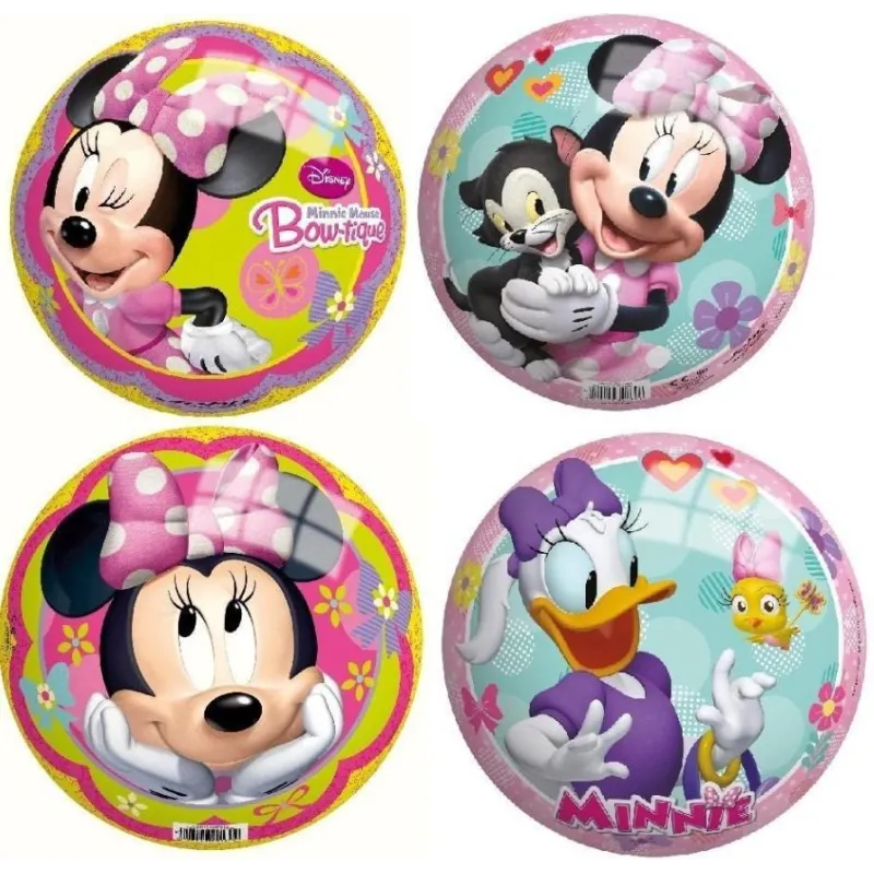 PIŁKA PERŁOWA GUMOWA MYSZKA MINNIE 23 CM