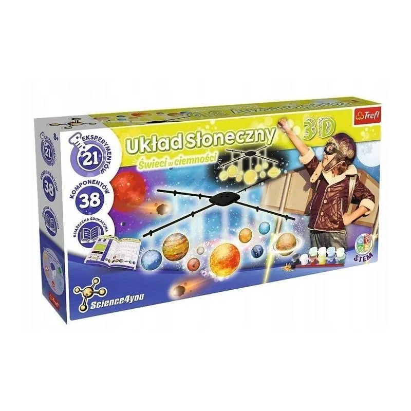 UKŁAD SŁONECZNY 3D ŚWIECĄCY W CIEMNOŚCI ZESTAW KREATYWNY 8+ - Trefl