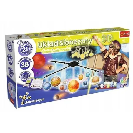 UKŁAD SŁONECZNY 3D ŚWIECĄCY W CIEMNOŚCI ZESTAW KREATYWNY 8+ - Trefl