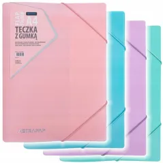 TECZKA PLASTIKOWA Z GUMKĄ A4