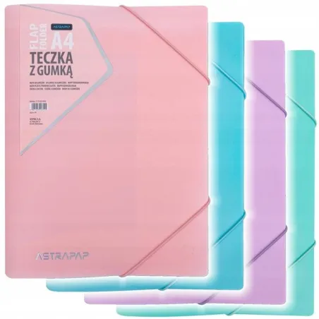 TECZKA PLASTIKOWA Z GUMKĄ A4