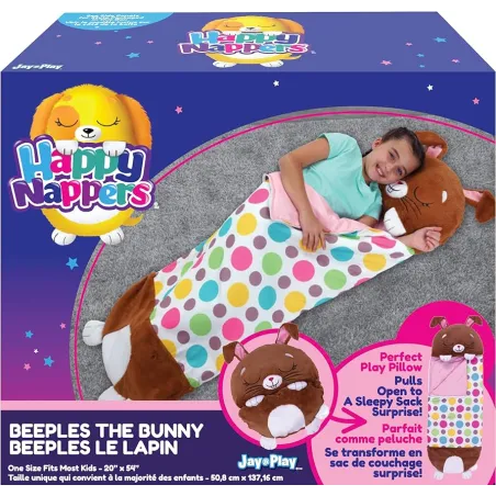 ŚPIWOREK HAPPY NAPPERS BEEPLES BRĄZOWY KRÓLICZEK