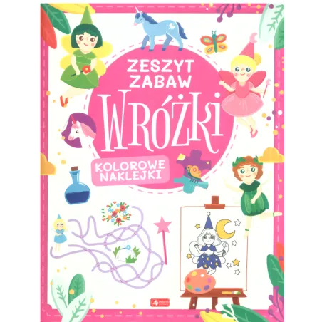 WRÓŻKI ZESZYT ZABAW KOLOROWE NAKLEJKI - Dragon