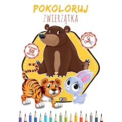 POKOLORUJ ZWIERZĄTKA. WYCINANKA Z NAKLEJKAMI - Fenix
