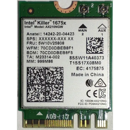 Karta Sieciowa Wewnętrzna Intel Nic Wi-Fi 6E Ax210 1675 2X2 Ax R2 6Ghz + Bt No Vpro