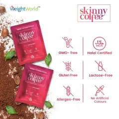 Wegańska Kawa Skinny Coffee 28-Dniowy Program Kontroli Wagi 28 Saszetek Superfood 7W1