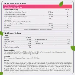 WEGAŃSKA KAWA SKINNY COFFEE 28-DNIOWY PROGRAM KONTROLI WAGI 28 SASZETEK SUPERFOOD 7W1