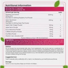 RASPBERRY KETONE PLUS KAPSUŁKI WEGAŃSKIE DIETA KETOGENICZNA 180 SZT WEIGHTWORLD