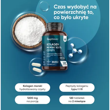 Czysty Kolagen Morski Weightworld 1200 Mg 120 Kapsułek