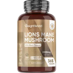 SOPLÓWKA JEŻOWATA LION’S MANE MUSHROOM WEIGHTWORLD 365 TABLETEK