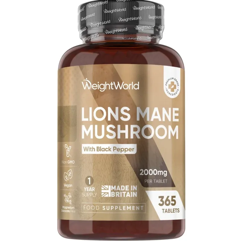 SOPLÓWKA JEŻOWATA LION’S MANE MUSHROOM WEIGHTWORLD 365 TABLETEK