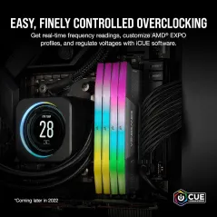 PAMIĘĆ RAM DDR5 CORSAIR VENGEANCE RGB 32GB 2X16GB 5200MHZ CL40 AMD EXPO iCUE