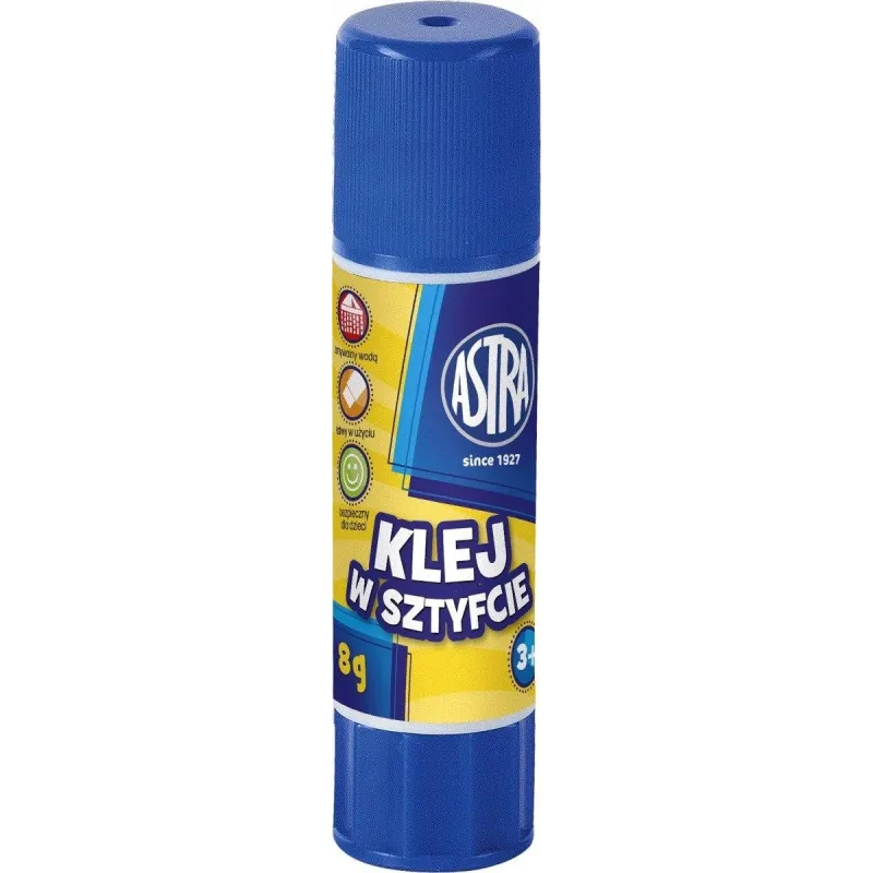 KLEJ SZKOLNY W SZTYFCIE 8G DO PAPIERU I KARTONU ASTRA