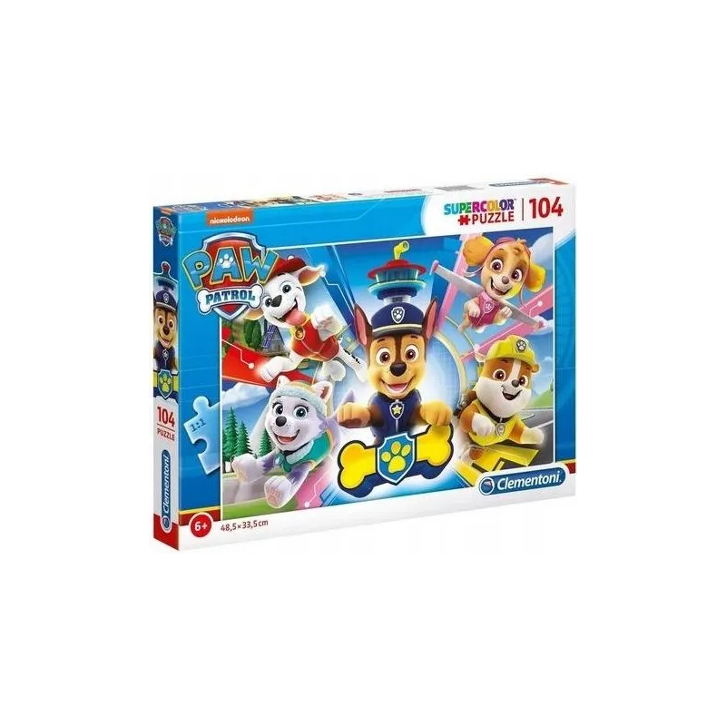 PSI PATROL SUPER COLOR 104 ELEMENTY PUZZLE CLEMENTONI 6+