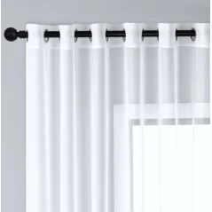 Firany Gotowe Na Przelotkach Gładkie Do Salonu Balkonowe Woal 300 X 250 Cm