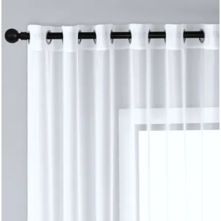 Firany Gotowe Na Przelotkach Gładkie Do Salonu Balkonowe Woal 300 X 250 Cm