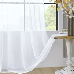 FIRANY GOTOWE NA PRZELOTKACH GŁADKIE DO SALONU BALKONOWE WOAL 300 X 250 CM