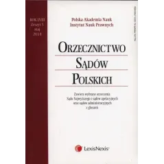 ORZECZNICTWO SĄDÓW POLSKICH 3/2014 - LexisNexis