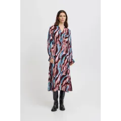 Elegancka Sukienka Koszulowa Ichi Rozmiar 40