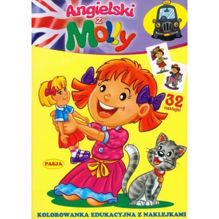 ANGIELSKI Z MOLLY KOLOROWANKA EDUKACYJNA Z NAKLEJKAMI - Pasja