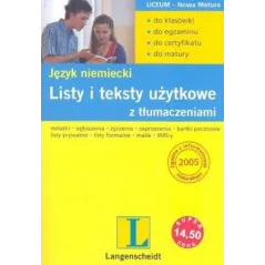 JĘZYK NIEMIECKI LISTY I TEKSTY UŻYTKOWE Z TŁUMACZENIAMI Mirosława PodkowińskaLisowicz Mirosława Podkowińska-Lisowicz