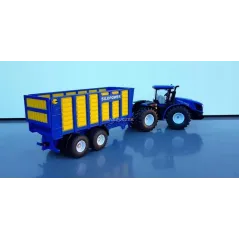 TRAKTOR NEW HOLLAND Z PRZYCZEPĄ 1:50 MODEL KOLEKCJONERSKI 3+