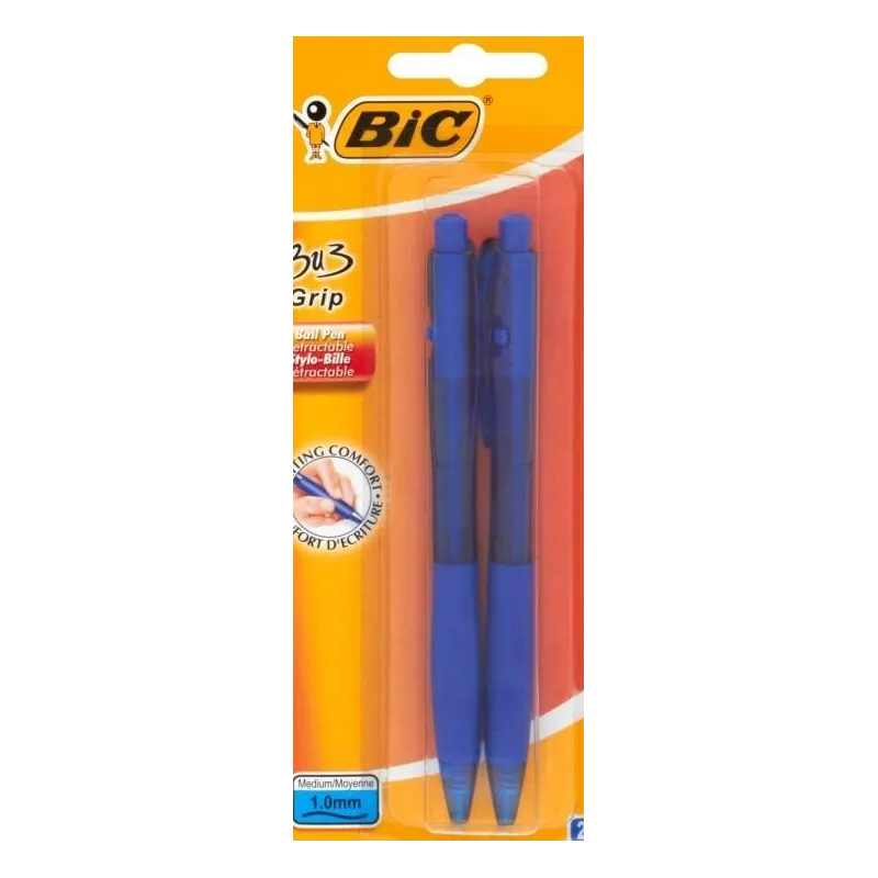 DŁUGOPIS NIEBIESKI BIC 3 GRIP 2 SZT. BIC - BiC