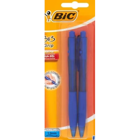 DŁUGOPIS NIEBIESKI BIC 3 GRIP 2 SZT. BIC - BiC