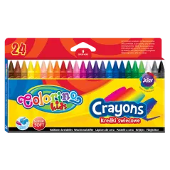 KREDKI ŚWIECOWE 24 KOLORY COLORINO KIDS - Patio
