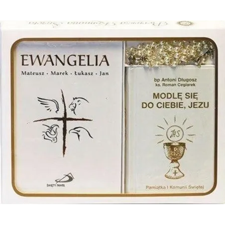 Pamiątka Pierwszej Komunii Świętej Modlitewnik + Ewangelia + Różaniec