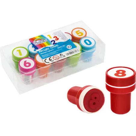 Pieczątki Stempelki Cyferki 10 Sztuk Fiorello 3+