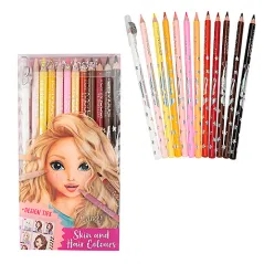 KREDKI CANDY SKIN AND HAIR COLOURS 12 KOLORÓW + TEMPERÓWKA TOP MODEL - Depesche
