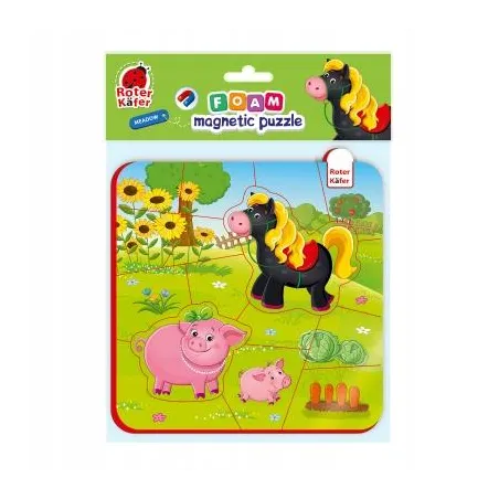 MAGNETYCZNE PUZZLE PIANKOWE ZWIERZĘTA KOŃ I ŚWINIA 3+