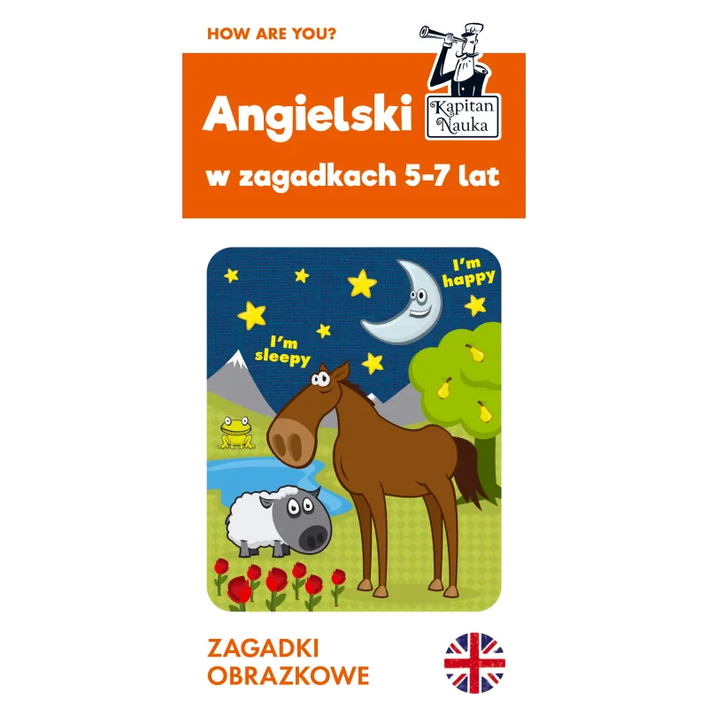 ANGIELSKI W ZAGADKACH 5-7 LAT ZAGADKI OBRAZKOWE KAPITAN NAUKA 5+ - Edgard