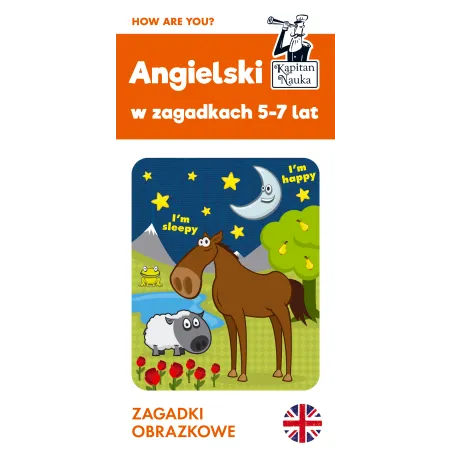 ANGIELSKI W ZAGADKACH 5-7 LAT ZAGADKI OBRAZKOWE KAPITAN NAUKA 5+ - Edgard