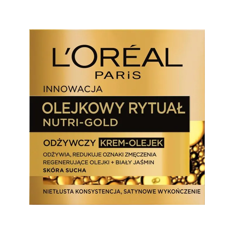 LOREAL PARIS NUTRI-GOLD OLEJKOWY RYTUAŁ ODŻYWCZY KREM-OLEJEK SKÓRA SUCHA 50 ML
